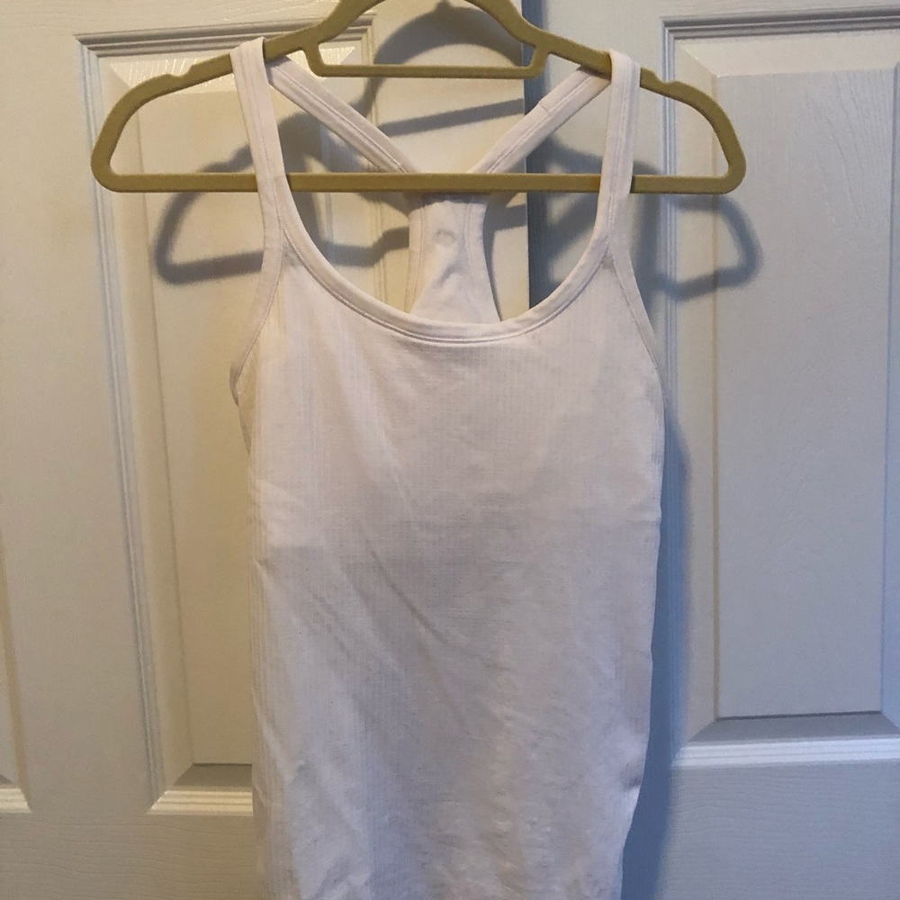 Lululemon White Racerback (size 10) Tank